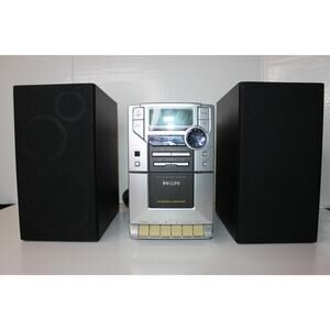 Phillips model mc-10/37 stereo, CD, cassette, AM/FM radio w/2 speakers